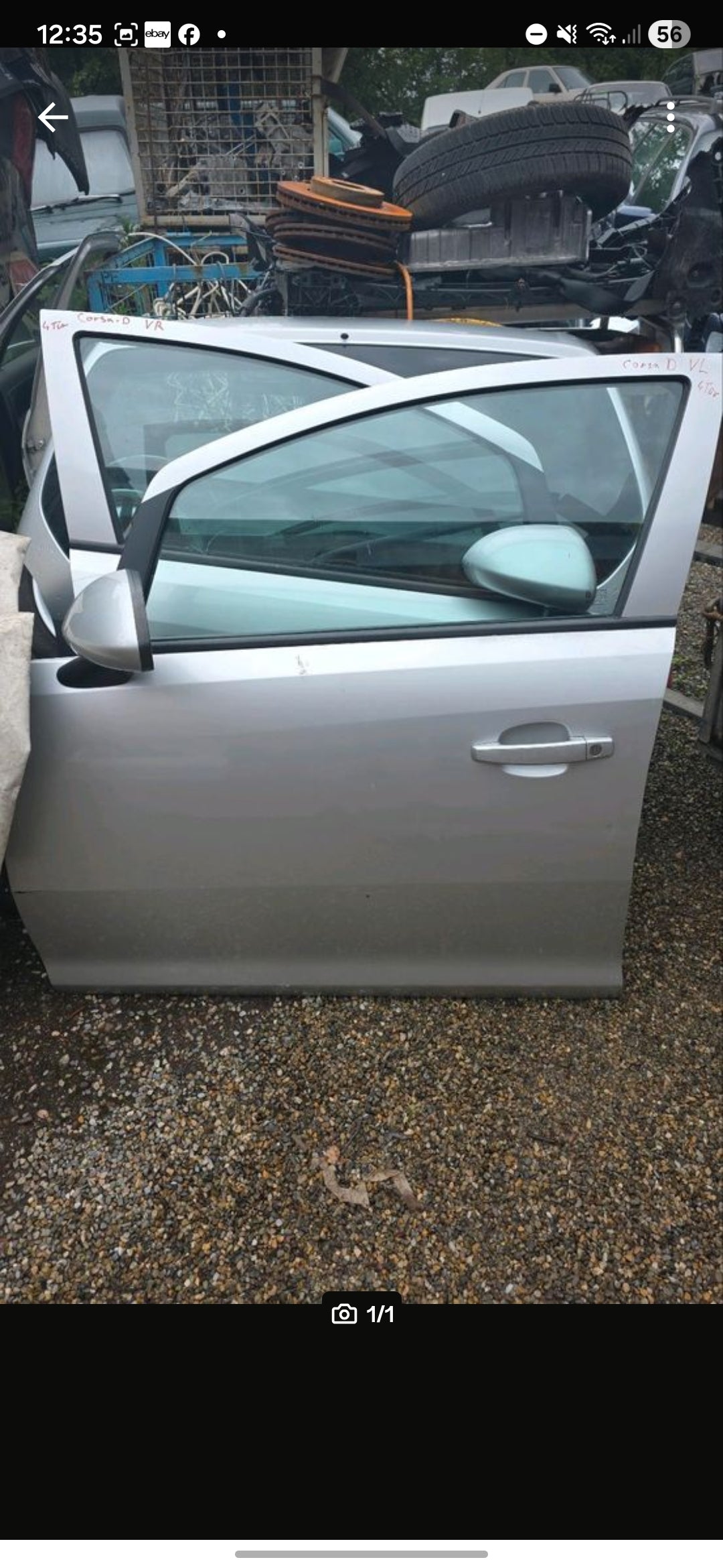 Corsa d türe vorne rechts 4türer Silber