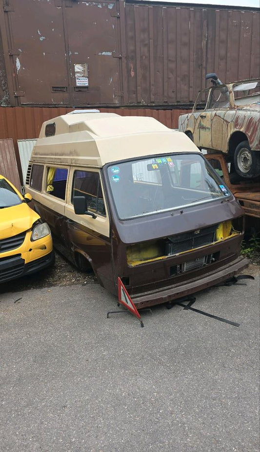 vw t3 karosse mit hochdach blechohr austellfenster